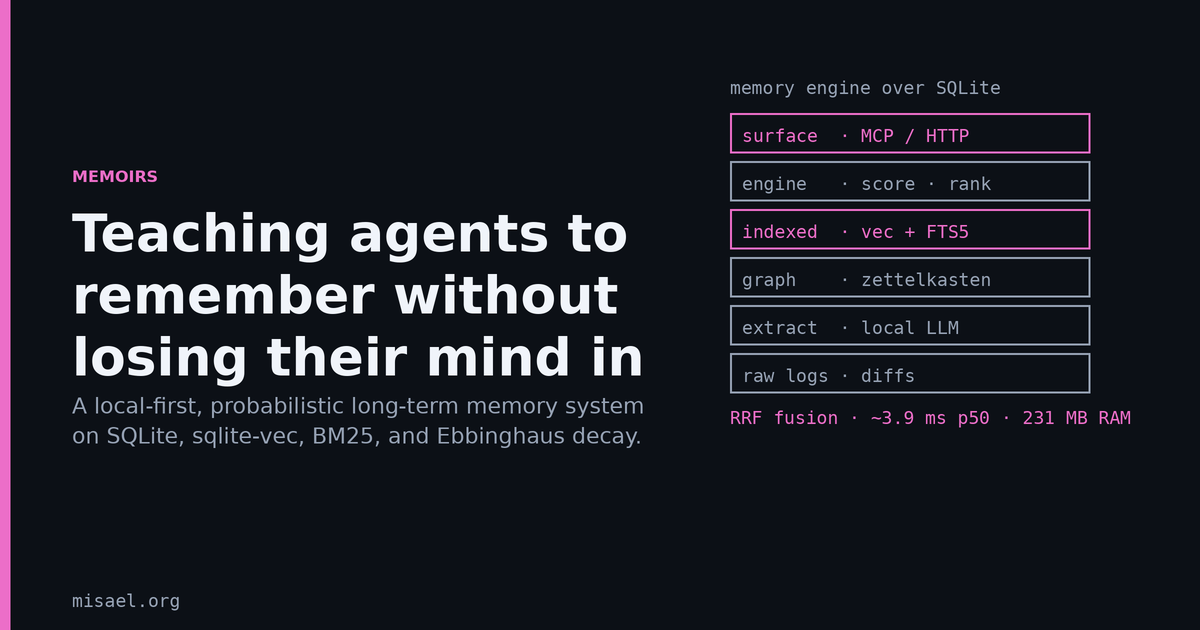 Featured image for Memoirs: Teaching Agents to Remember (Without Losing Their Mind in the Cloud)